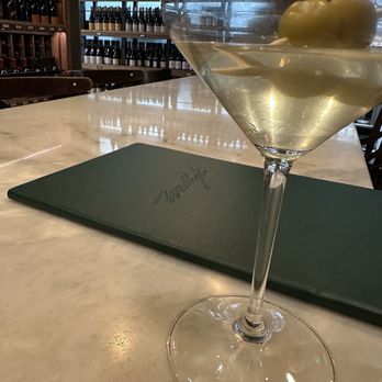 Wally's - Dirty Martini with blue cheese olives - New American Near Me - Beverly Hills, California