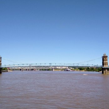 B B Riverboats - View up river from Belle of Cincinnati. - Boating Near Me - Newport, Kentucky