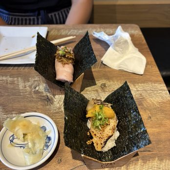 Matsunori Handroll Bar - Toro Mushroom and OG Miso Cod - Japanese Near Me - Boston, Massachusetts Matsunori Handroll Bar - Toro Mushroom and OG Miso Cod - Japanese Near Me - Boston, Massachusetts