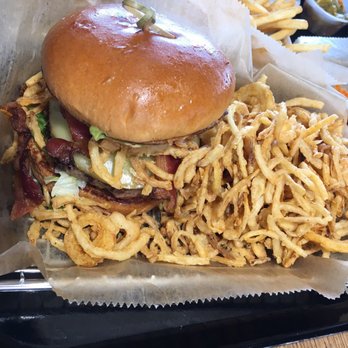 Burger 21 - Albuquerque - Tex Mex Burger and Onion Strings - Burgers Near Me - Albuquerque, New Mexico