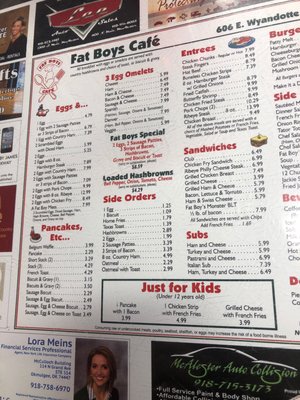 Menu photo 3 Fat Boys Cafe Mcalester, OK Menu photo 3 Fat Boys Cafe Mcalester, OK