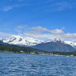 View from our boat! This doesn't serve it justice, as the scenery was 360° and clear all around.