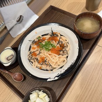 Tendon Kohaku - Mentaiko udon - Japanese Near Me - Bellevue, Washington