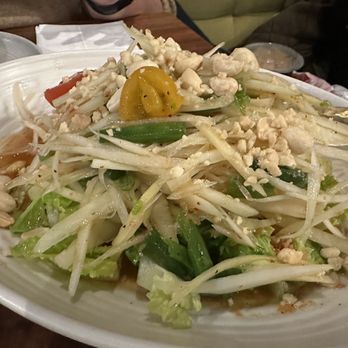 Hanuman Thai Eatery - Green papaya salad - sweet, sour, and yummy umami - Thai Near Me - Costa Mesa, California