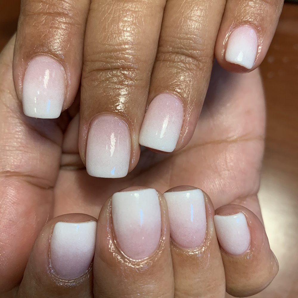 Ombré pink and white done by RUBY