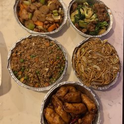 Hot Wok - 5. Cashew Chicken, 11. Broccoli Beef, 20. Shrimp Fried Rice, 22. Vegetable Lo Mein, 8. Orange Chicken