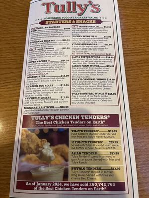 Menu photo 4 Tully's Good Times - Fairmount Syracuse, NY Menu photo 4 Tully's Good Times - Fairmount Syracuse, NY