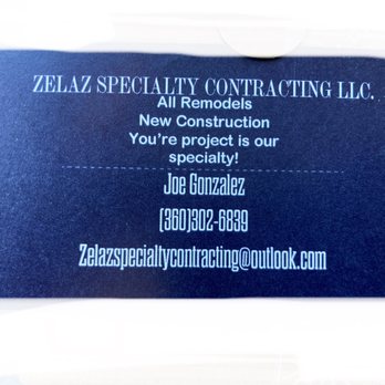 Zelaz Specialty Contracting - business card - General Contractors Near Me Zelaz Specialty Contracting - business card - General Contractors Near Me