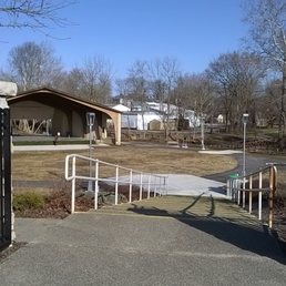 grand stairway down to the amphitheater (paved sloped paths are also available!)