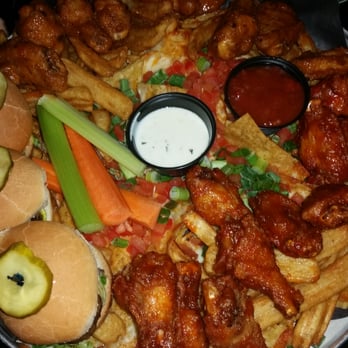 The Pint Public House - $29 platter - 2 pounds of wings, sliders, fries, nachos and dip - Sports Bars Near Me - Vancouver, British Columbia