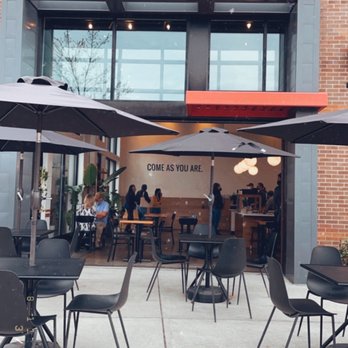 Fount Coffee + Kitchen - Open garage doors and outdoor seating - Coffee & Tea Near Me - Morrisville, North Carolina Fount Coffee + Kitchen - Open garage doors and outdoor seating - Coffee & Tea Near Me - Morrisville, North Carolina
