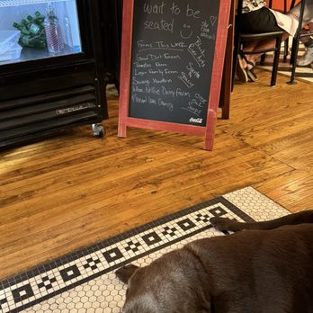 Maileys Provisions - Friendly dog and list of local farms and shops - New American Near Me - Latrobe, Pennsylvania