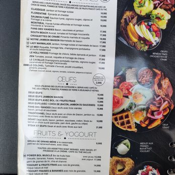 A.M. Déjeuner -  a menu for a restaurant - Breakfast & Brunch Near Me - Rosemère, Quebec