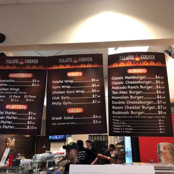 Falafel Corner - A peek at the menu - Mediterranean Near Me - Sacramento, California Falafel Corner - A peek at the menu - Mediterranean Near Me - Sacramento, California