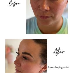 Emes Esthetics - Before and after brow Tint