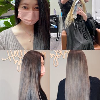 Lux Image Salon - Jack black hair to light ashy grey - Hair Salons Near Me - Daly City, California