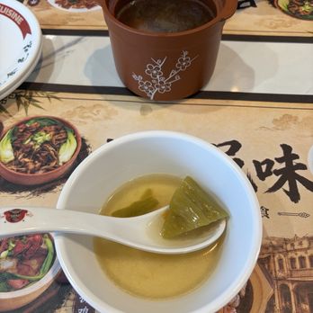 KP Town Cuisine - Bitter melon soup complimentary with the steam rice - Chinese Near Me - Alhambra, California