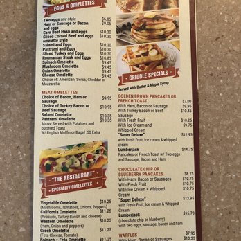 The Restaurant - Partial breakfast menu. - American Near Me - Rockaway Beach, New York The Restaurant - Partial breakfast menu. - American Near Me - Rockaway Beach, New York