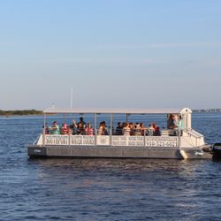 Southport Water Tours is a 28  passenger tour boat with bathroom onboard.