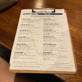 Swiftwater Brewery - Tap list - New American Near Me - Rochester, New York