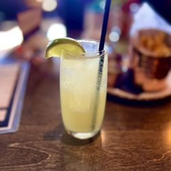 Inkwell Tavern - My Whodunnit Mocktail - lime, ginger, spicy agave, and soda - spicy and refreshing!