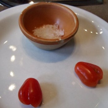 Nopa - Amuse bouche - 2 cherry tomatoes?!? - New American Near Me - San Francisco, California Nopa - Amuse bouche - 2 cherry tomatoes?!? - New American Near Me - San Francisco, California