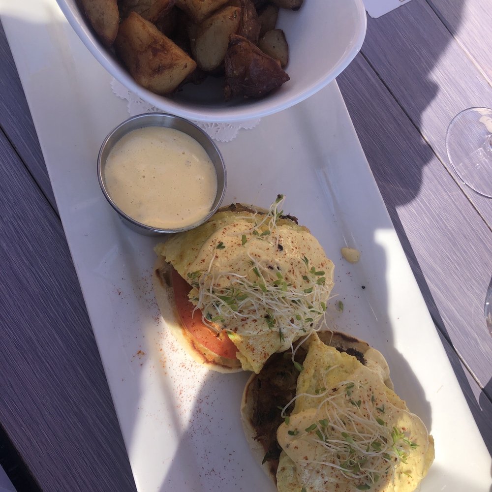 Grove Brunch Cafe - Crab Cakes Benedict eggs scrambled - Breakfast & Brunch Near Me - El Paso, Texas