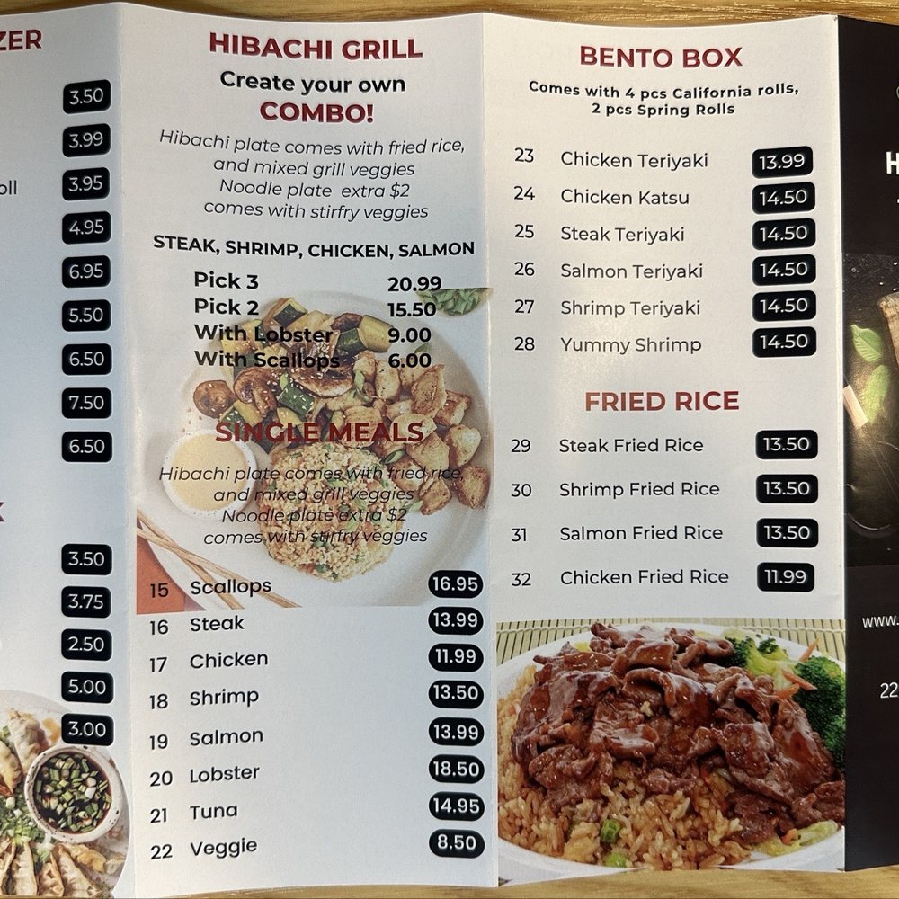 Menu as of Jan 7 2026 Menu as of Jan 7 2026