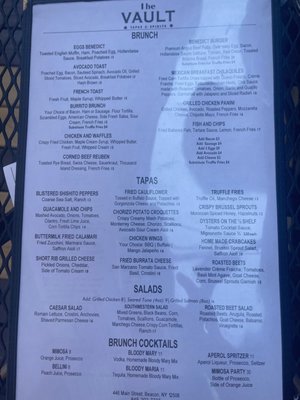 Menu photo 2 The Vault Beacon, NY Menu photo 2 The Vault Beacon, NY
