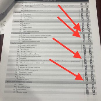 Crown Lexus - Sloppy CPO checklist where they failed to even check the  "pass" or "fail" box on certain items the used car has. - Auto Repair Near Me - Ontario, California