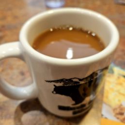 Coffee in a sturdy cup