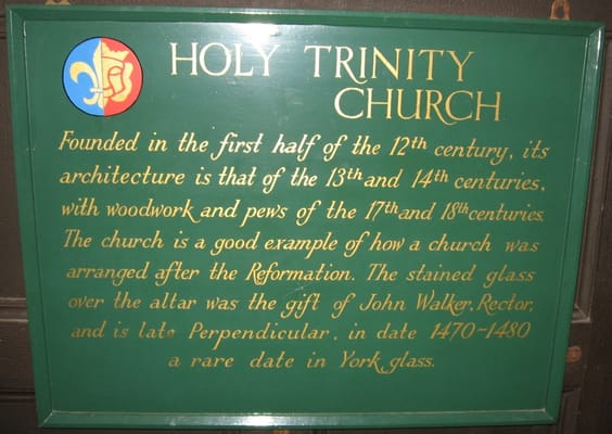 Holy Trinity Church, Goodramgate by null