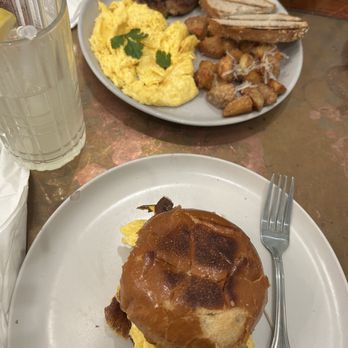 MeeMa’s - eggs, sausage patty, cheese, mayo on a brioche bun - eggs, potatoes, what bread, sausage patty coffee and amazing lemonade - Breakfast & Brunch Near Me - Long Beach, California MeeMa’s - eggs, sausage patty, cheese, mayo on a brioche bun - eggs, potatoes, what bread, sausage patty coffee and amazing lemonade - Breakfast & Brunch Near Me - Long Beach, California