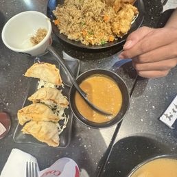 Mochiko chicken, sub white rice for fried rice to share (-: Mochiko chicken, sub white rice for fried rice to share (-: