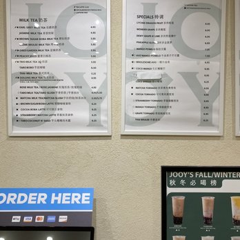 Jooy Tea Shoppe - Menu - Bubble Tea Near Me - Brooklyn, New York