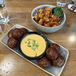 Pretzel bites, cheese curds