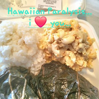 Hawaiian Paralysis - Laulau, rice and Mac salad. - Food Trucks Near Me - Gresham, Oregon