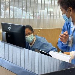 Diagnostic Laboratory Services - I forgot the lady with glasses but the lady next to is Norma...