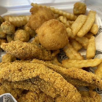 Penns - Catfish and Shrimp with fries and okra - Convenience Stores Near Me - Madison, Mississippi