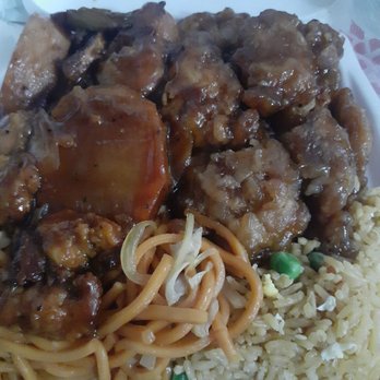 Asian Tasty - Combo with chicken & potato , orange chicken , and chow mein with fried rice - Sushi Bars Near Me - San Fernando, California Asian Tasty - Combo with chicken & potato , orange chicken , and chow mein with fried rice - Sushi Bars Near Me - San Fernando, California