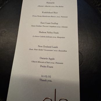 Alo Restaurant - Group course menu - Bars Near Me - Toronto, Ontario