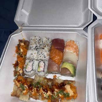 Edo Sushi and Sake - Crispy Fire Cracker Roll California Roll Rainbow Roll - Sushi Bars Near Me - Lynnwood, Washington