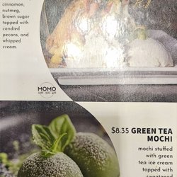 Momo Sushi Bar Wok & Grill - Dessert Menu as of 6/28/25