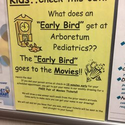 Arboretum Pediatrics - Perks for coming early.. what's not to like about this place