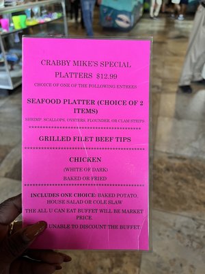 Menu photo 2 Crabby Mike's Calabash Seafood Surfside Beach, SC Menu photo 2 Crabby Mike's Calabash Seafood Surfside Beach, SC