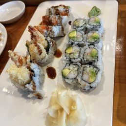Soft Shell Crab Roll and California Roll