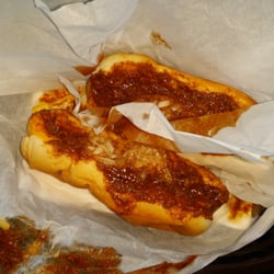Mugs-Up Drive In - Chili cheese hot dog's. The chili was delicious