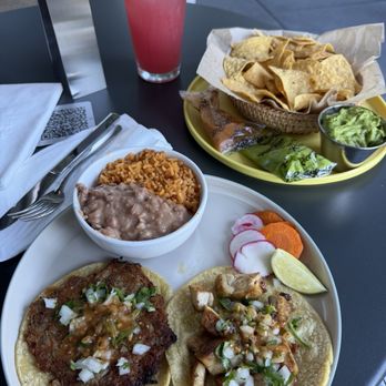 Rico Rico Taco - Whole spread and watermelon agua fresca - Tacos Near Me - San Ramon, California Rico Rico Taco - Whole spread and watermelon agua fresca - Tacos Near Me - San Ramon, California