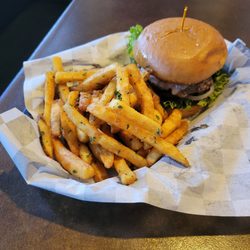 Daddy O's Grill - Wine burger with garlic fries
