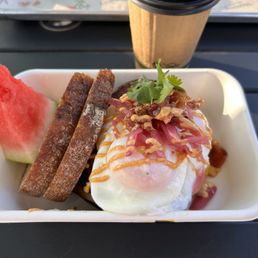 LOADED JAPANESE SWEET POTATO House Smoked Brisket, Caramelized Onions, Honey Bacon Crumbles, Melted Cheddar, Chimayo Aioli, Fre LOADED JAPANESE SWEET POTATO House Smoked Brisket, Caramelized Onions, Honey Bacon Crumbles, Melted Cheddar, Chimayo Aioli, Fre